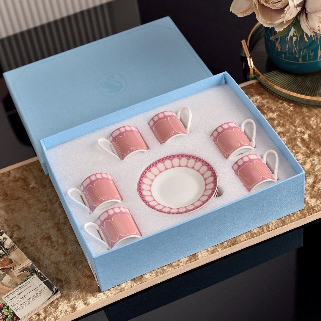 Swarovski Turkish coffee set of six cups with saucers. Three colors are available. - Image 4 of 10